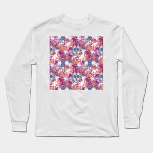 Multicoloured contemporary flower vibes pattern Long Sleeve T-Shirt